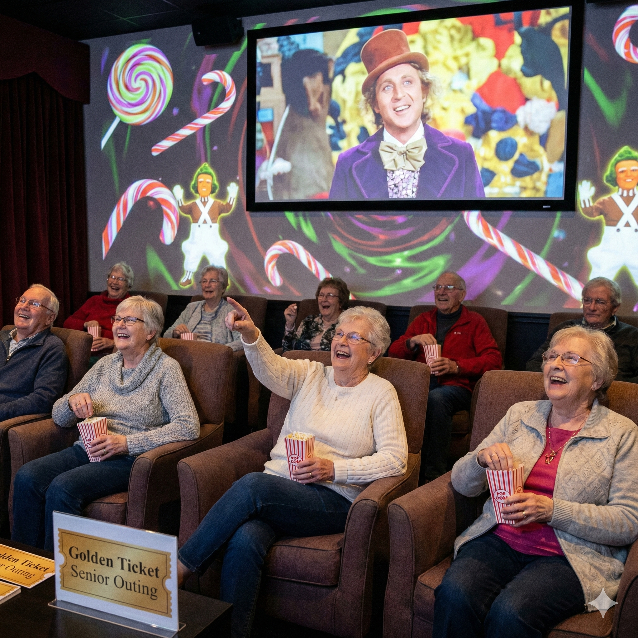 Seniors enjoying a picnic
